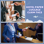 Feifeiya Etiquetas de papel para equipaje de hotel con cinta de