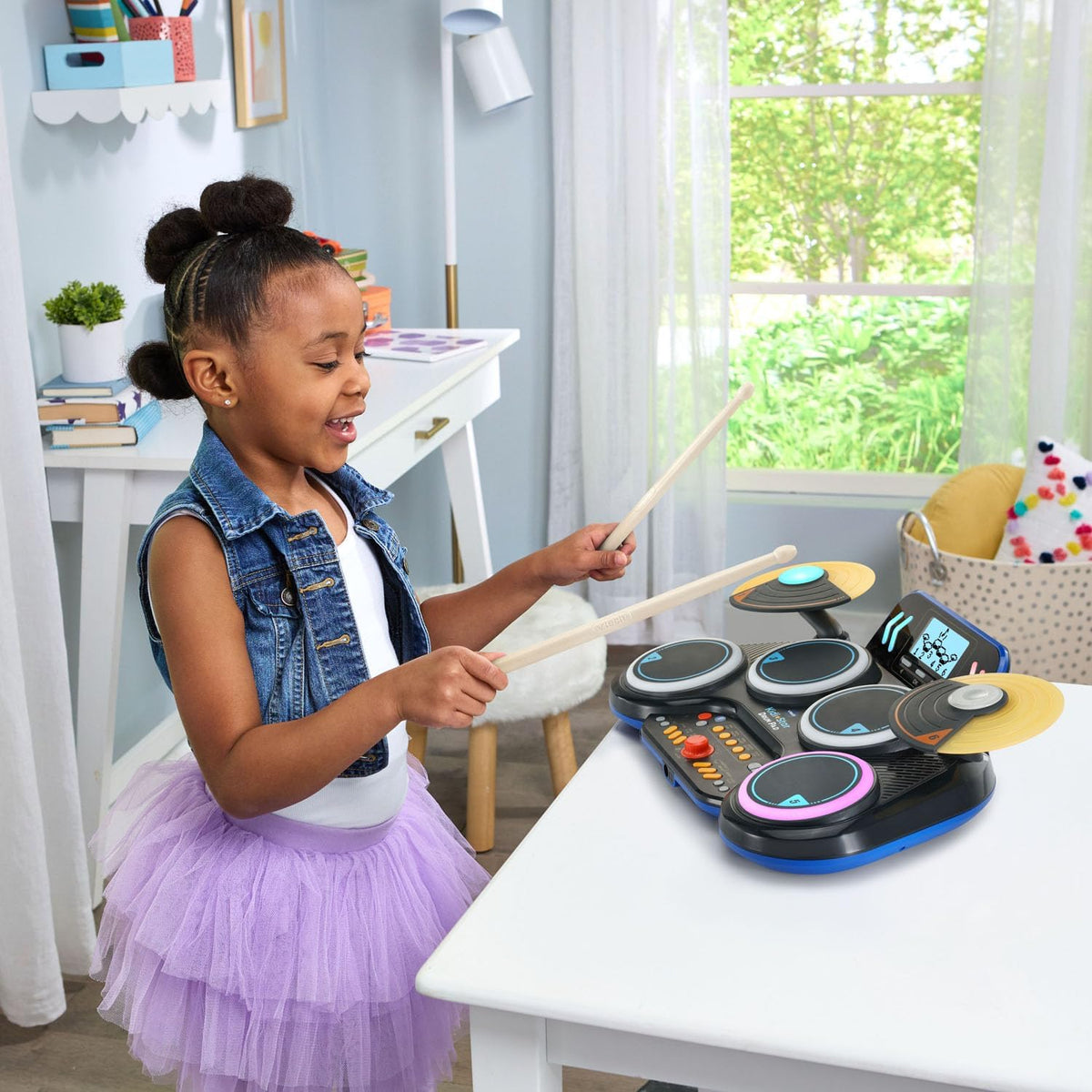VTech Kidi Star - Almohadilla de tambor, negra