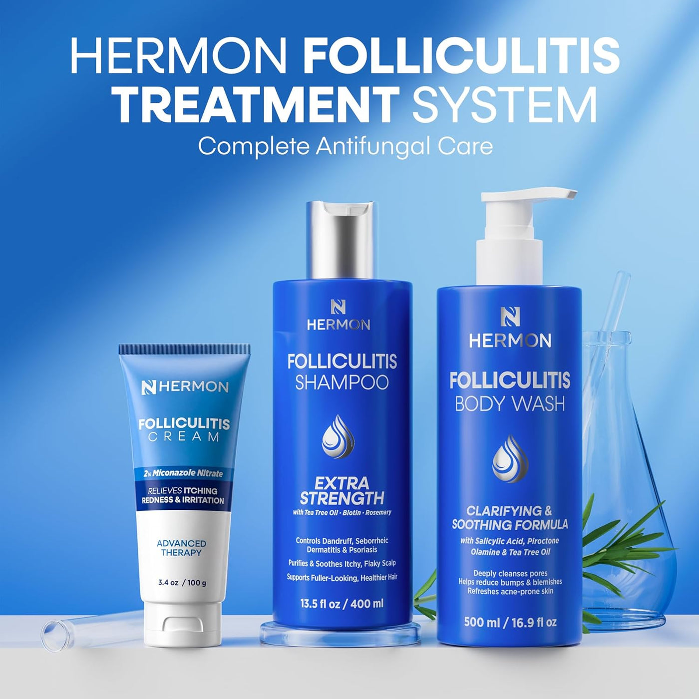 Hermon Crema de foliculitis: eficaz para la foliculitis cuero cabel...