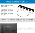 Soporte de pared para TV sin tacos para pantallas de 13 a 55 pulgadas, sin necesidad de tacos, con nivel de burbuja mejorado, VESA máx. 400 x 400 mm, hasta 45,36 kg, ajuste universal para