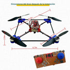 Kit de dron DIY con motor sin escobillas y cámara dual, proyecto de construcción STEM con flujo óptico flotante, giros de 360°, controles de un solo clic para que los principiantes aprendan ingeniería