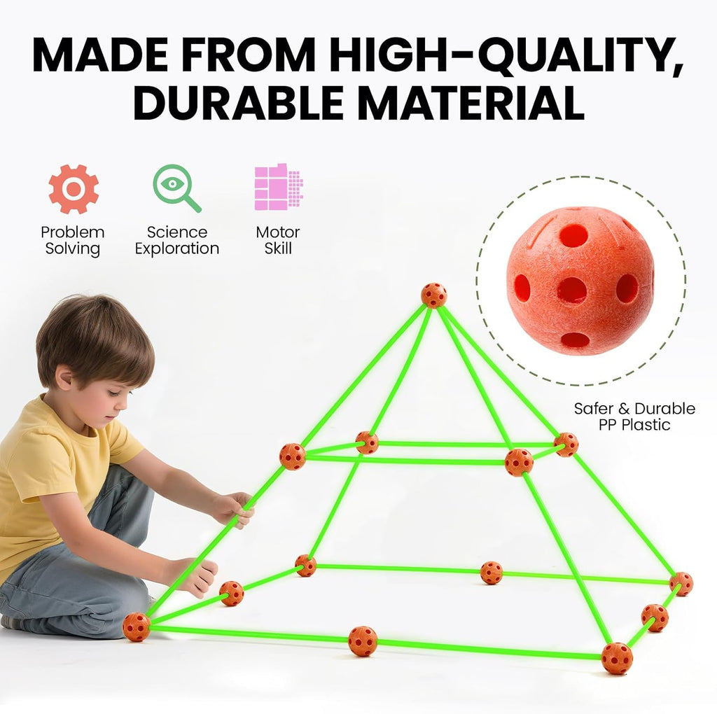 Tiny Land Kit de construcción Glow Fort para niños de 4 a 12 años, juguete