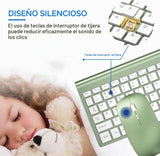 TopMate - Combo de teclado y mouse inalámbricos ultradelgados, 2.4G...