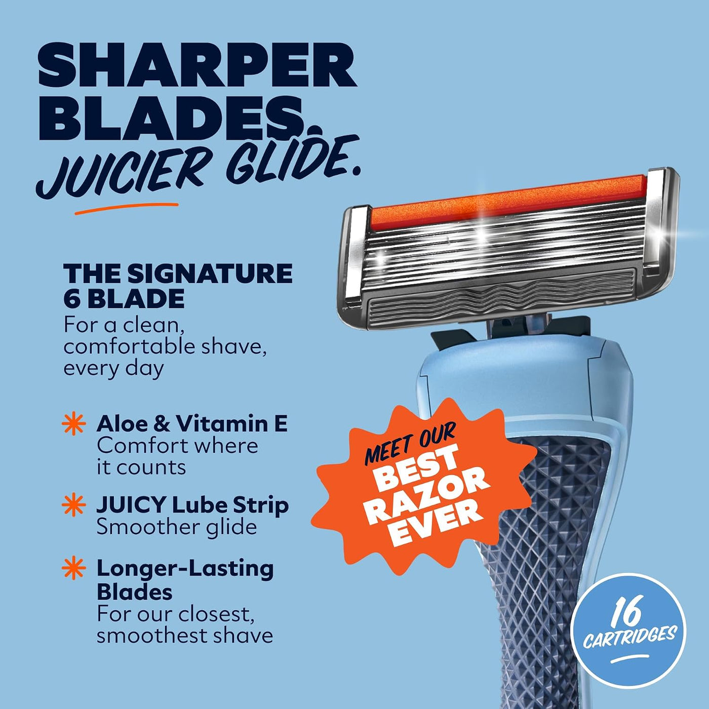 Dollar Shave Club | 6 repuestos de maquinilla de afeitar (16 unidad...