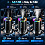 Difusor inteligente de ambientador para automóvil con proyección de cielo estrellado, difusor de perfume para automóvil de 1.8 onzas, 6 meses de fragancia de larga duración, luces de sincronización de música RGB, encendido/apagado automático inteligente