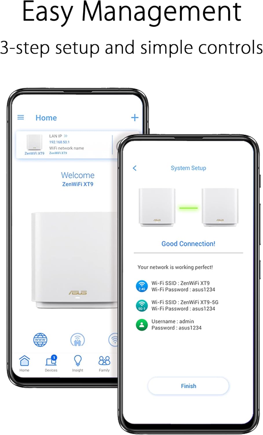 ASUS ZenWiFi XT9 AX7800 Tri-Band WiFi6 Mesh WiFiSystem (paquete de...