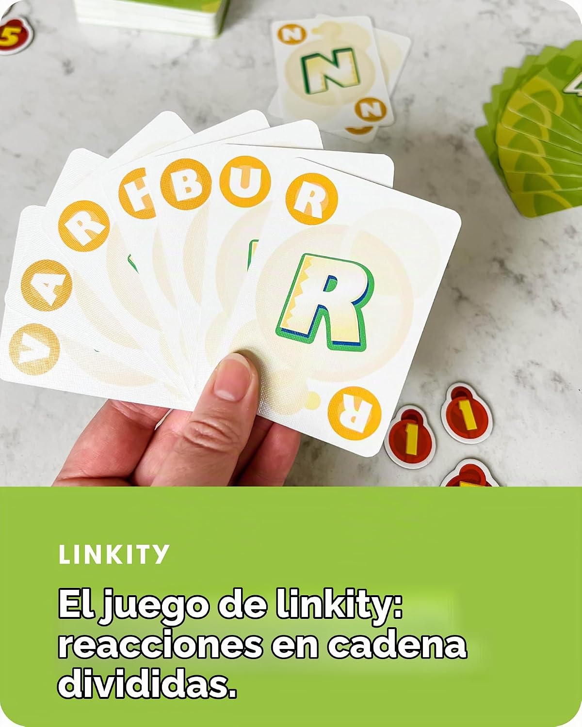 SimplyFun Linkity - Juego educativo atractivo de vocabulario y asociación de palabras para edades de 8 años en adelante, juego de palabras perfecto para niños para noches familiares, aprendizaje en el aula y fiestas, para 3-8 jugadores