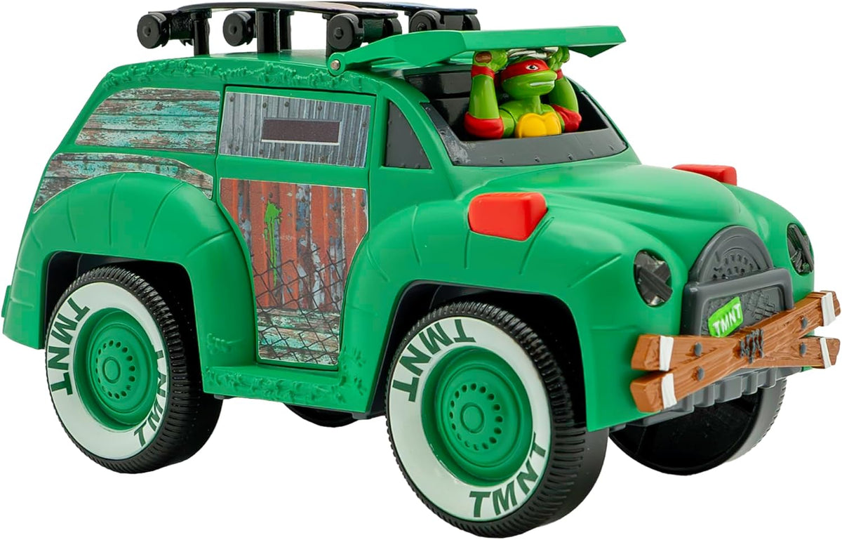 Teenage Mutant Ninja Turtles, Turtle Party Cruiser con luces y sonidos, estilo vintage, juego interactivo, a partir de 3 años