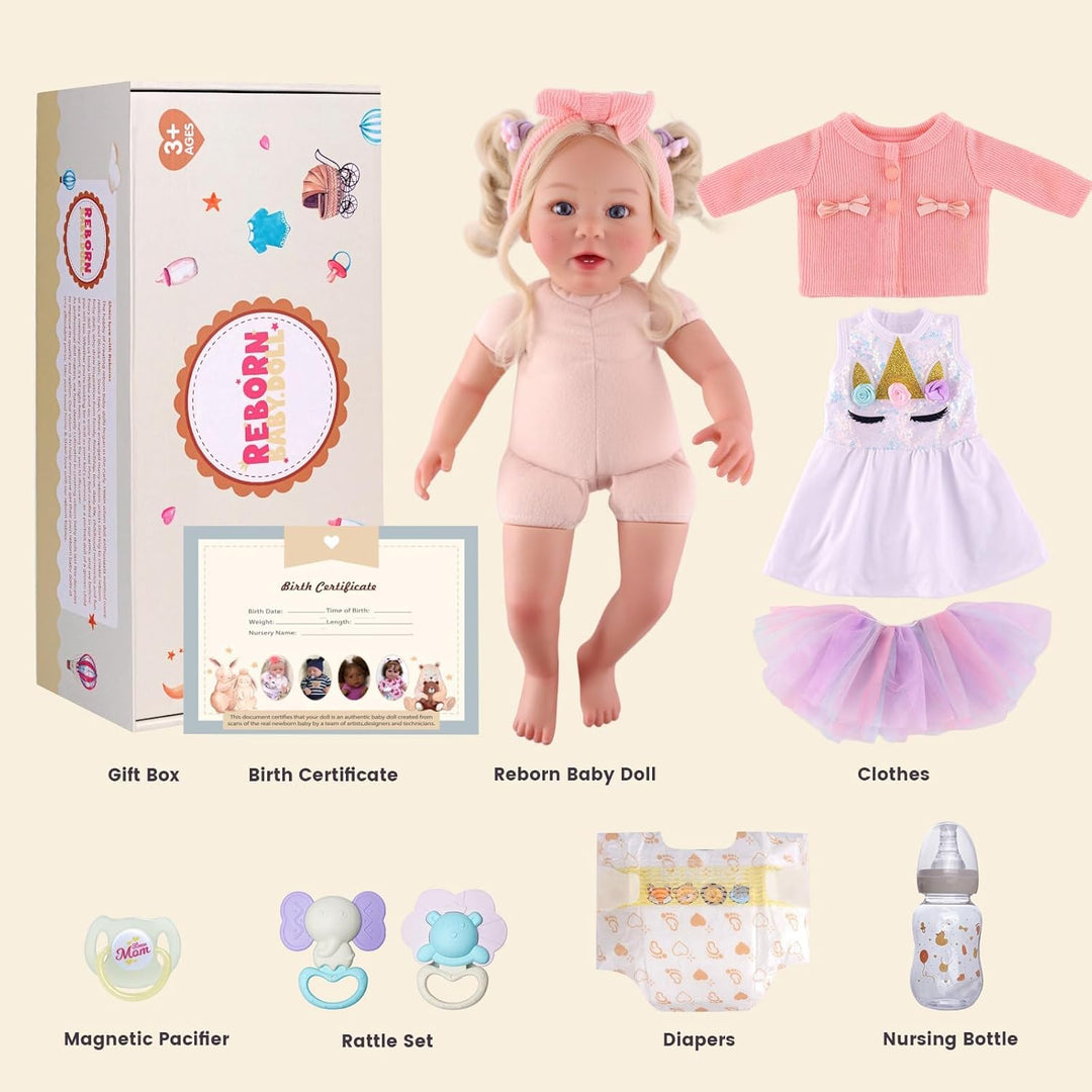 BABESIDE Muñeca de bebé Reborn realista - Muñeca de recién nacido d...