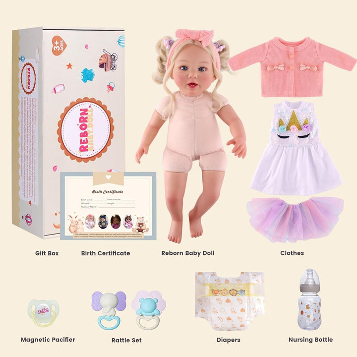 BABESIDE Muñeca de bebé Reborn realista - Muñeca de recién nacido d...