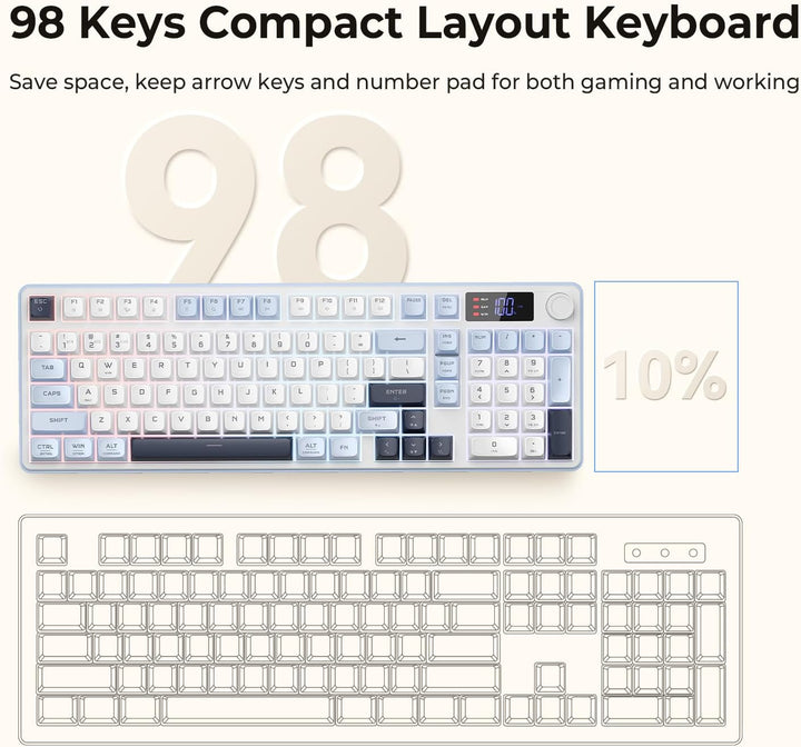 Redragon Teclado inalámbrico para juegos, teclado de computadora RG...
