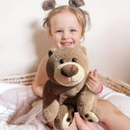 Mewkou Oso de peluche con peso de 3.5 libras, almohada de animales de felpa con peso de 24 pulgadas, bonitos juguetes de peluche kawaii, regalos para niños, adultos, adolescentes, cumpleaños, Navidad