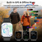 Smart Watch, GPS y Mapas Libres, Pantalla HD de 1.96", IA, Llamadas y Mensajes por Bluetooth