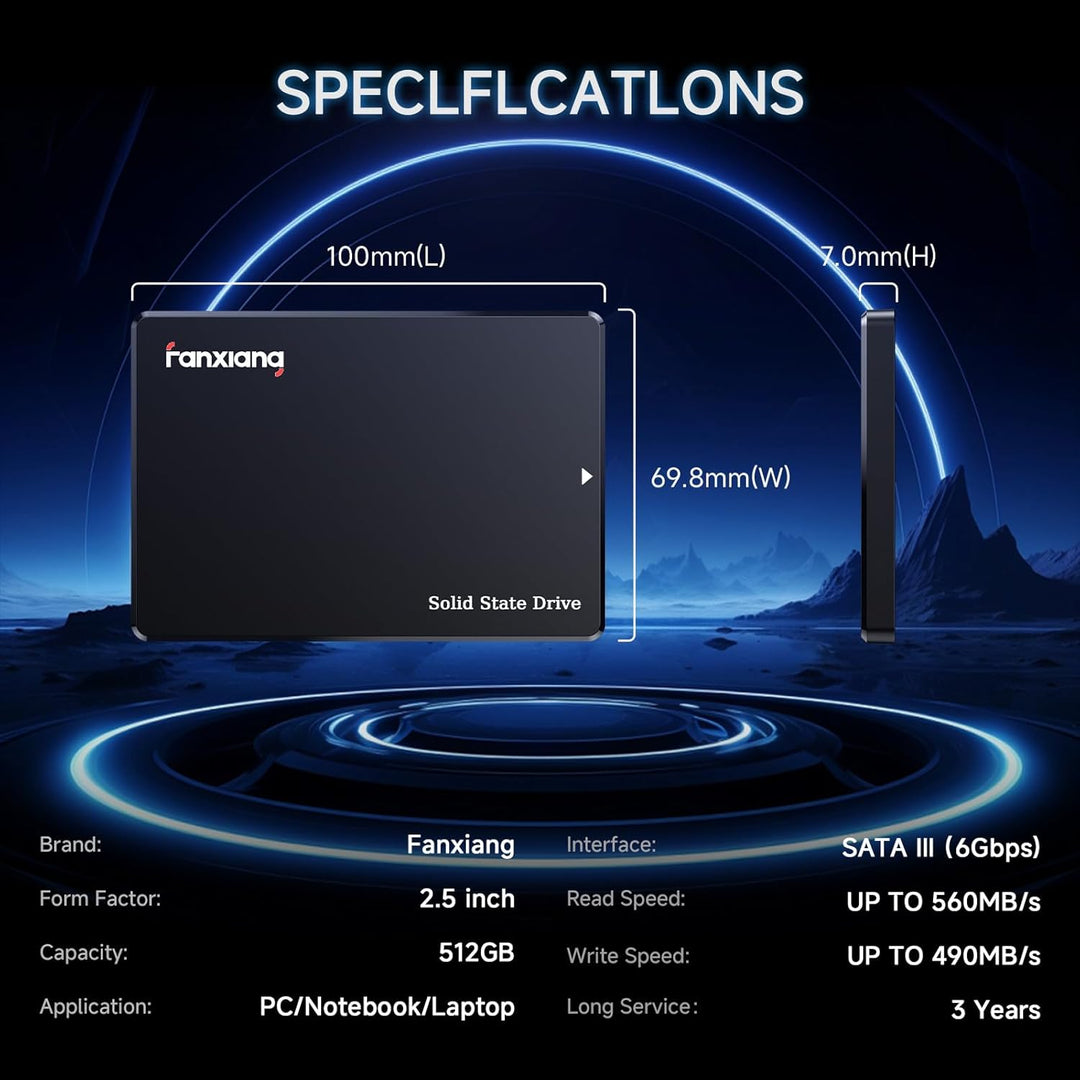 fanxiang 512GB SSD SATA de 2.5'' SSD SATA III de 6 Gb\/s. U...