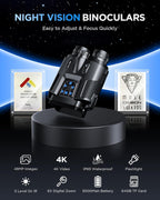 Diyimin Binoculares de visión nocturna 4K zoom 8X/2000