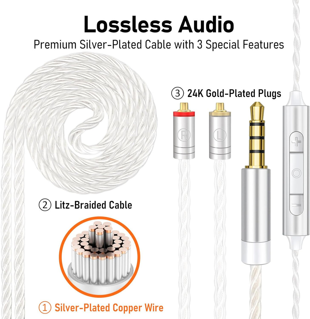 Vibes - Auriculares con cable 202M - Auriculares HiFi in Ear Monito...