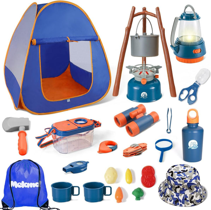 Meland Juego de camping para niños con tienda de campaña, ju