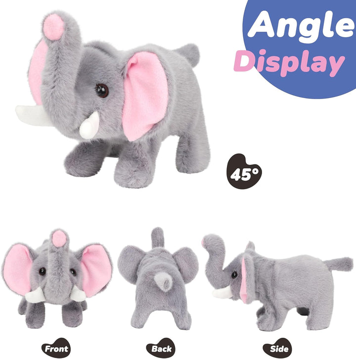 Hopearl - Elefante caminante interactivo Elephish de peluche electr...