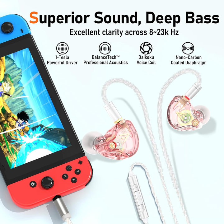 Audiovance Vibes 202M - Auriculares con cable con monitor de oído H...