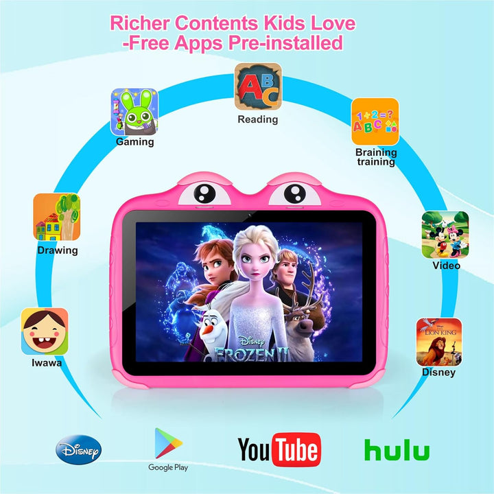 Tablet para niños de 10.1 pulgadas Android 11, 64 GB, con estuche,...