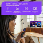 Roku Streaming Stick Plus con control remoto por voz - 4K y HDR10+ | Dispositivo de transmisión 4K y HDR para TV con control remoto por voz Roku - Noticias locales gratuitas y en vivo, deportes