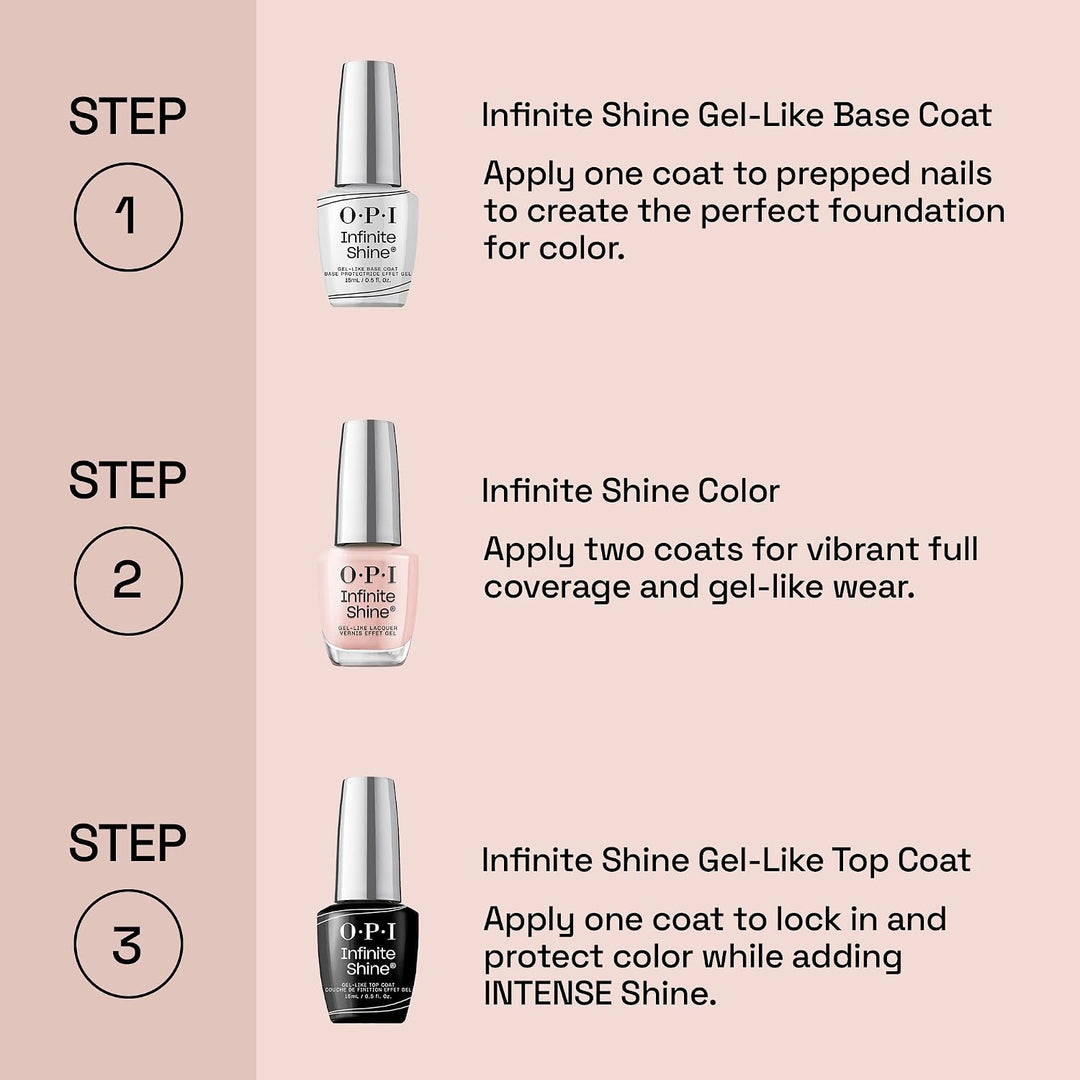 OPI Infinite Shine - Base y capa superior similar al gel de larga d...