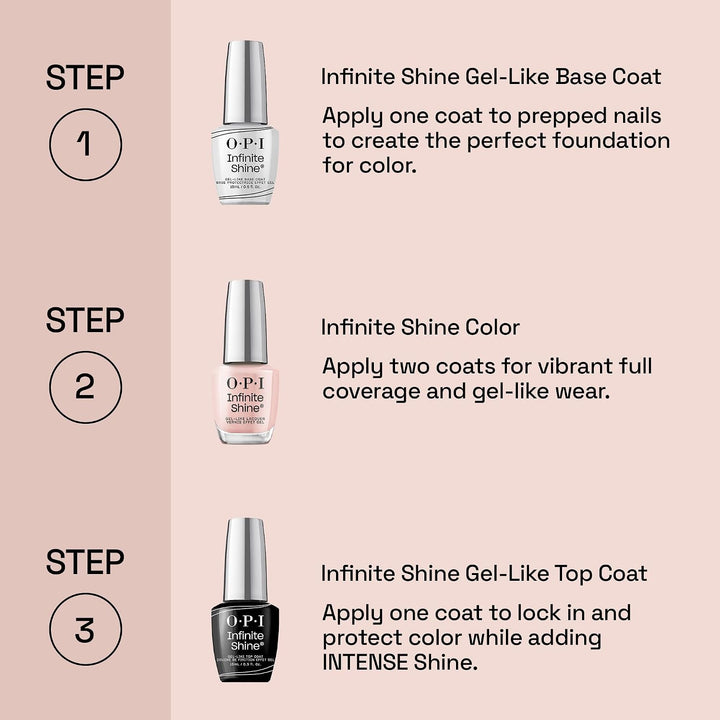 OPI Infinite Shine - Base y capa superior similar al gel de larga d...