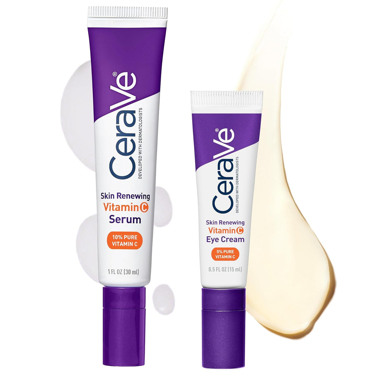 CeraVe Set de suero de vitamina C y crema de ojos con vitamina C pa...