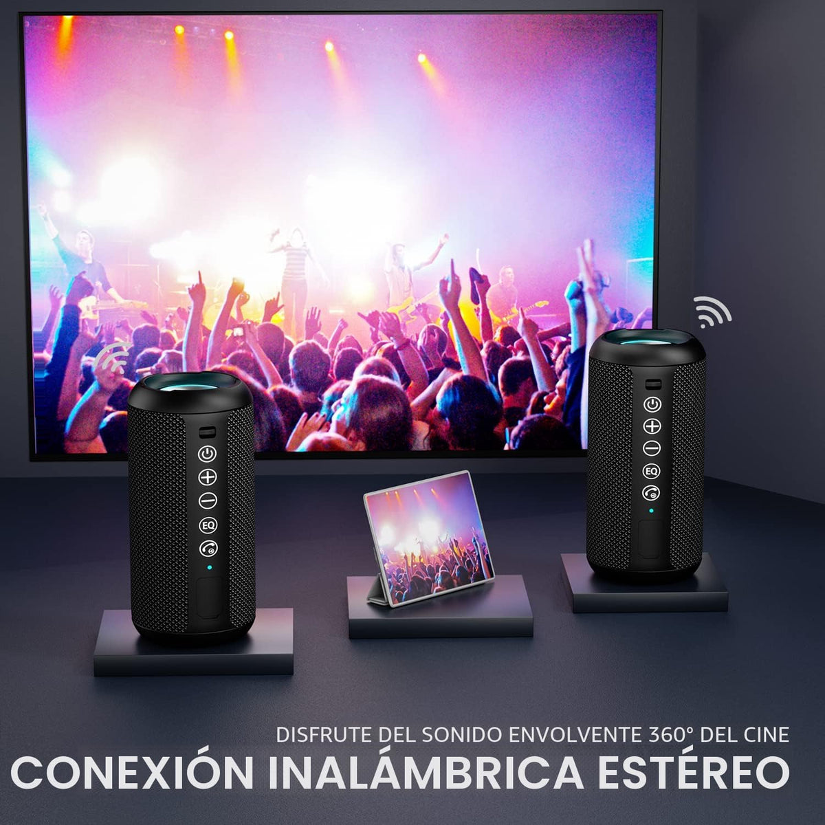 Ortizan - Parlante Bluetooth 5.3, inalámbrico, impermeable IPX7, so...
