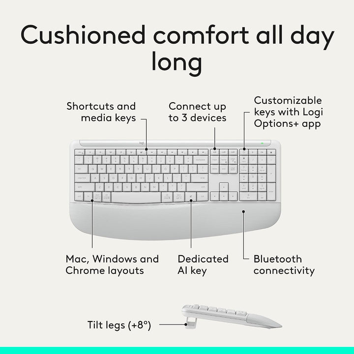 Logitech Signature Comfort Plus Combo MK880 Combo de teclado y mous...