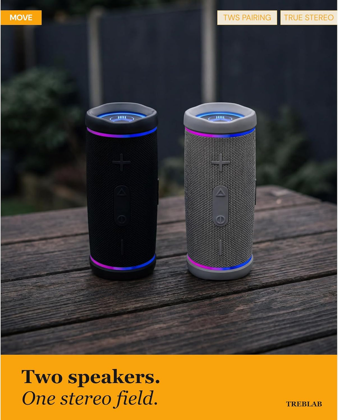 TREBLAB HD77 - Altavoz Bluetooth ultra premium - Sonido envolvente...