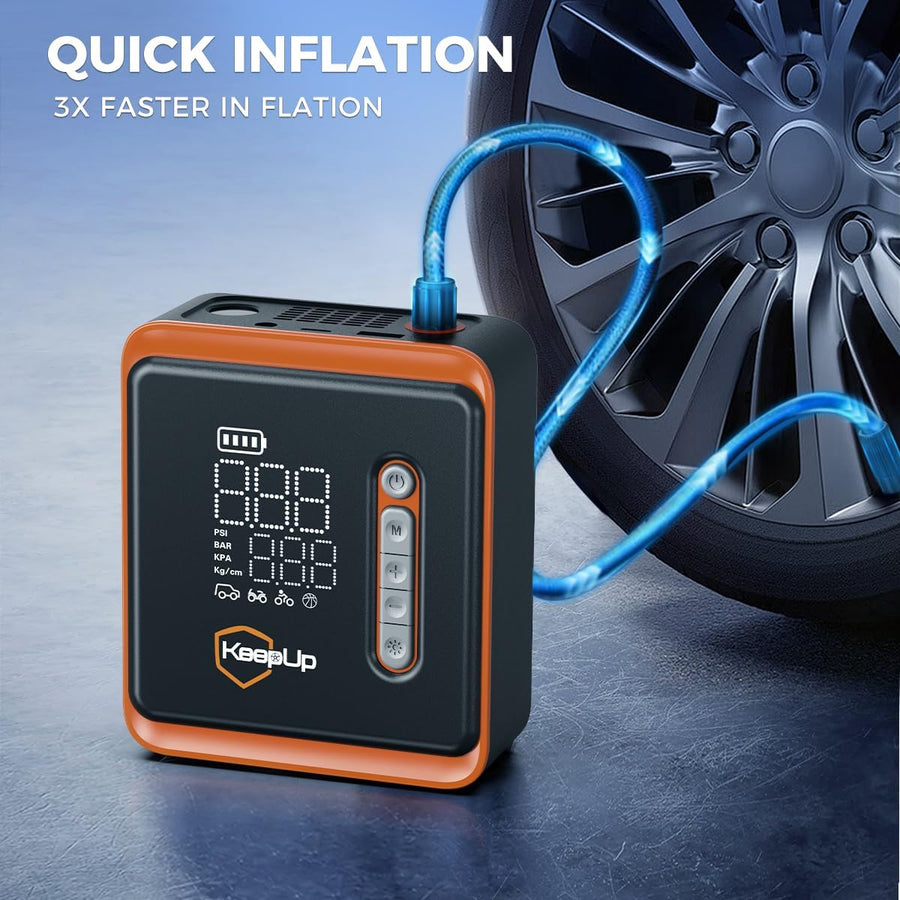 Compresor de Aire Portátil Inflador de Neumáticos - 150PSI Bomba de...