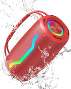 Altavoz Bluetooth portátil con luz, máquina de karaoke impermeable para adultos y niños, sonido fuerte y graves profundos, hasta 8 horas de reproducción, compatible con Bluetooth/AUX/USB para el hogar, fiesta, al aire libre y viajes