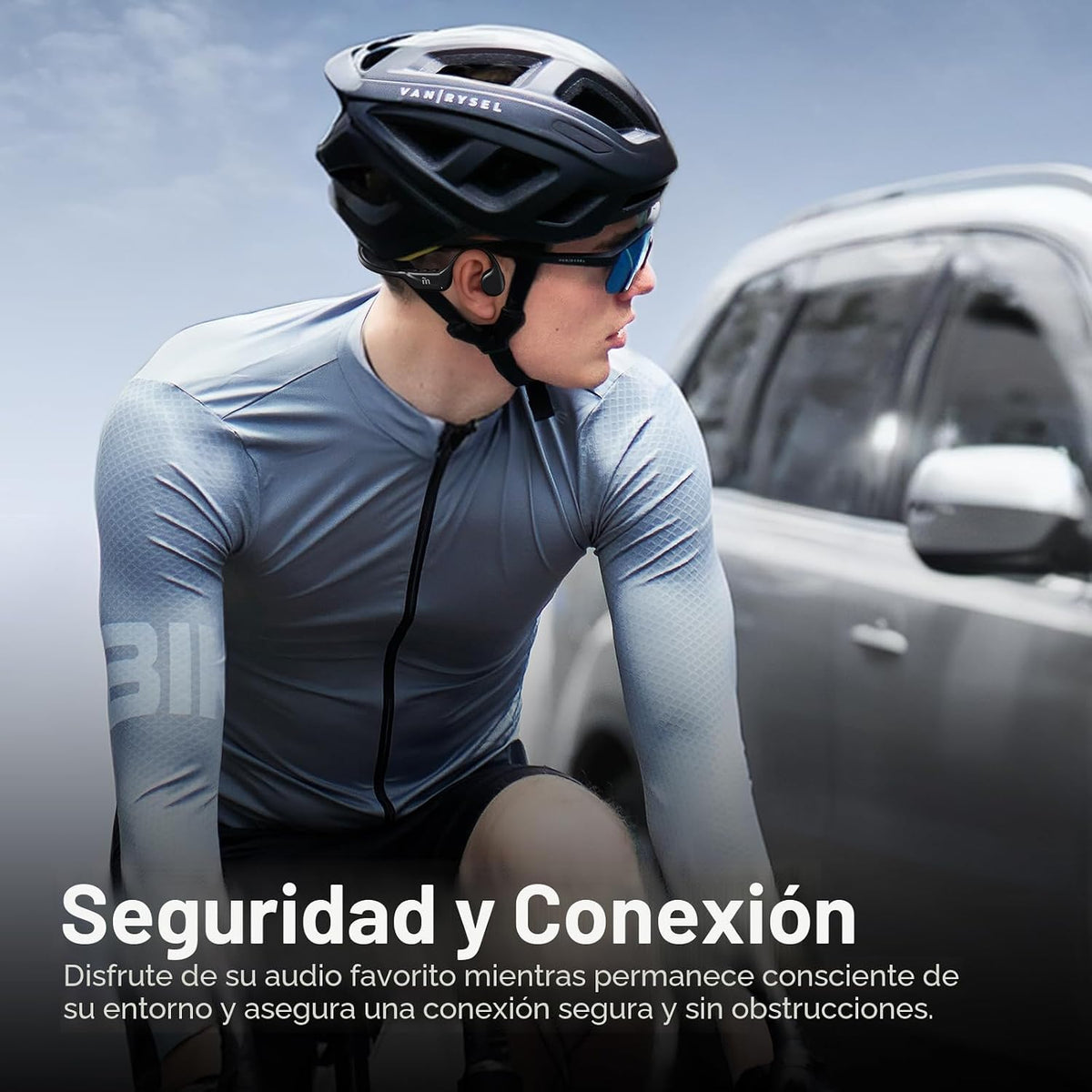 MRYTKY Auriculares de conducción ósea, auriculares de oreja abierta Bluetooth5.4 con micrófono, auriculares inalámbricos de 10 horas de reproducción, auriculares deportivos impermeables adecuados para