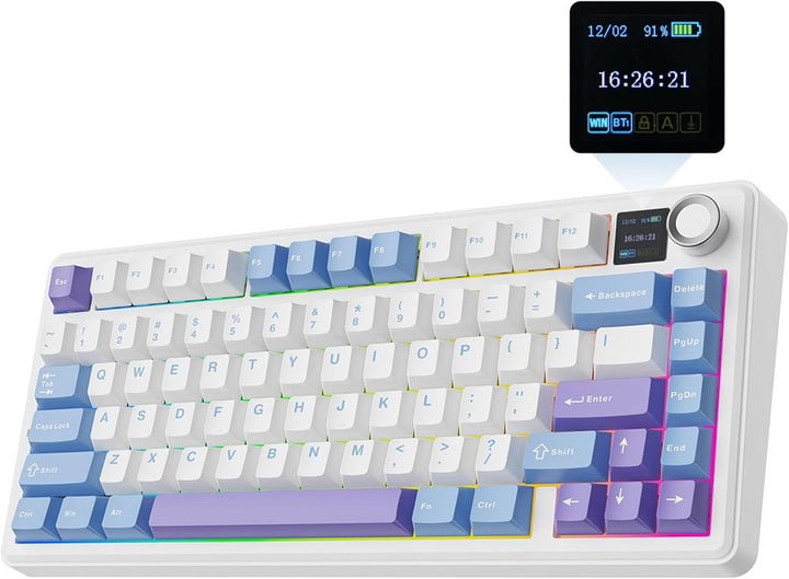 EPOMAKER X Aula F75 MAX - Teclado mecánico inalámbrico con pantalla...