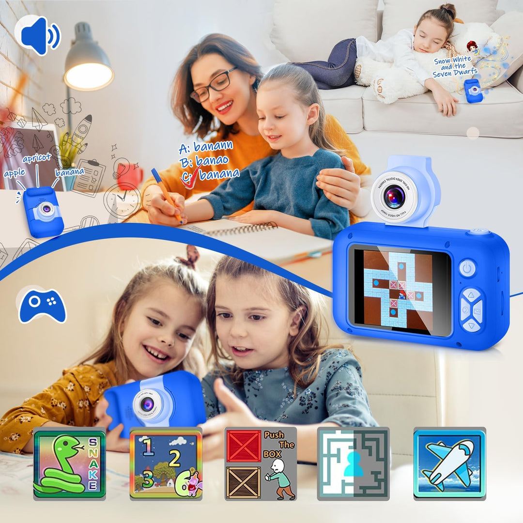 ARNSSIEN Cámara para niños, cámara digital de juguete para niños pe...