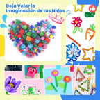 SMILESSKIDDO Artes y manualidades para niños, más de 1000 piezas de kits de manualidades con caja de almacenamiento