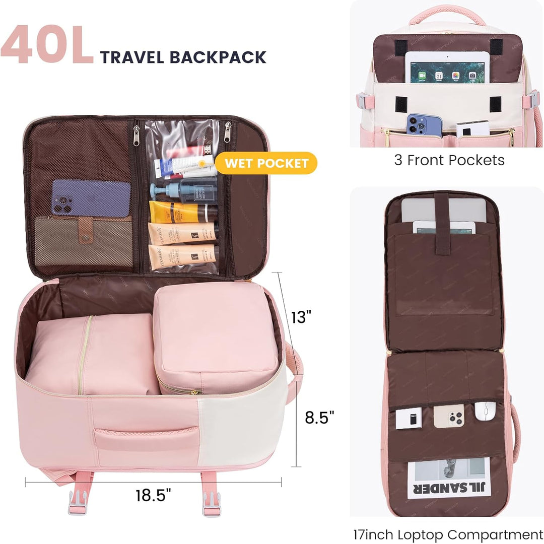 LOVEVOOK - Mochila de mano, mochila de viaje de 40L para mujer con...