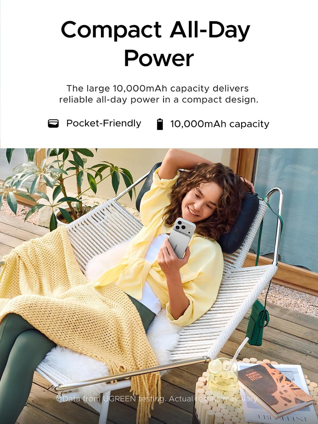UGREEN Magflow Air Qi2 - Banco de energía magnético de 10000 mAh, c...
