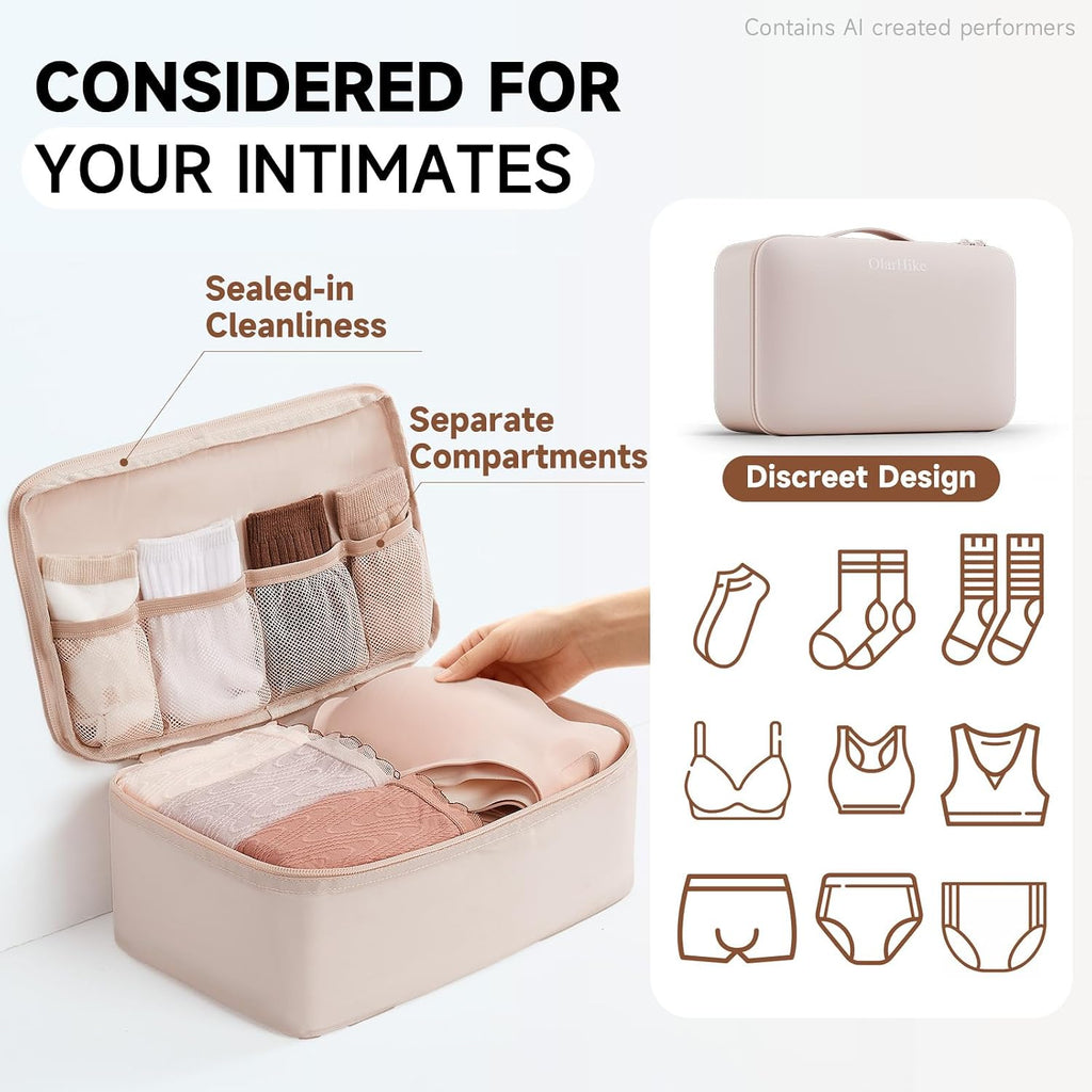 OlarHike - Cubos de embalaje para viajes, regalos para mujeres y madres, organizador de maleta antidesgarros para equipaje con zapatos y bolsa de aseo colgante, artículos esenciales de vacaciones y
