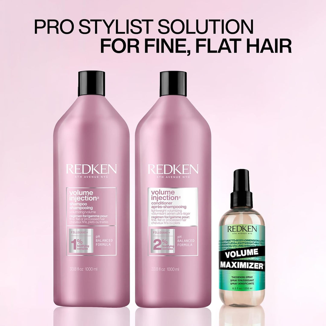 Redken Acondicionador de inyección de volumen para cabello fino, añ...