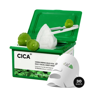 Nature Republic Cica Daily Face Mask (30 hojas veganas) Extracto de...