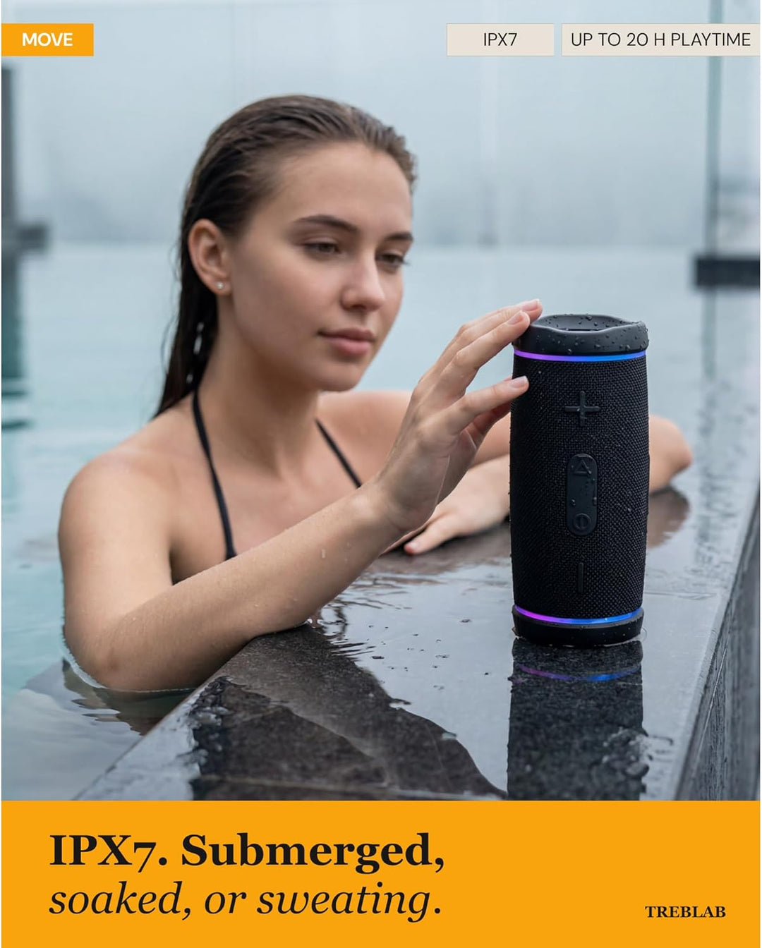 TREBLAB HD77 - Altavoz Bluetooth ultra premium - Sonido envolvente...