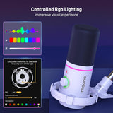 MAONO Kit de micrófono dinámico XLR\/USB, micrófono de podcast RGB...