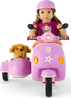 American Girl Hit the Road Scooter y Sidecar para muñecas de 18 pulgadas (muñecos se venden por separado)