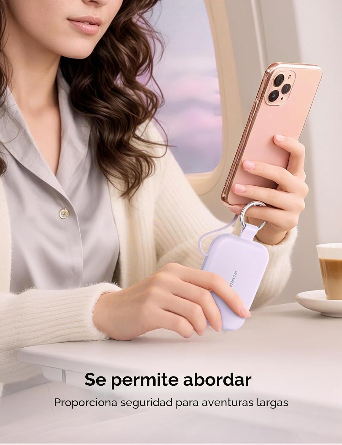 RORRY Cargador portátil, cargador portátil de 5000 mAh con cables i...