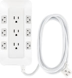 Regleta con protector contra sobretensiones GE, cable de extensión trenzado de 6 pies