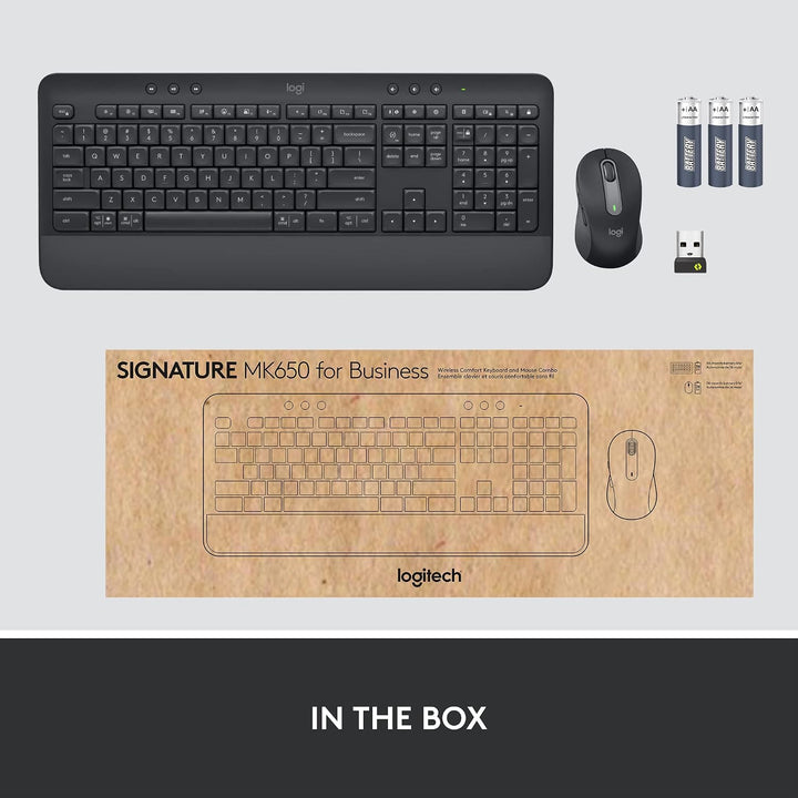 Logitech Signature MK650 Combo para Negocios, Mouse y Teclado Inalá...