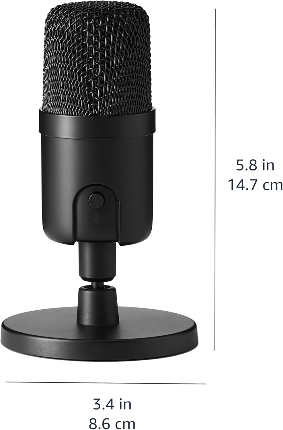 Amazon Basics Micrófono USB de condensador para transmisión, grabac...
