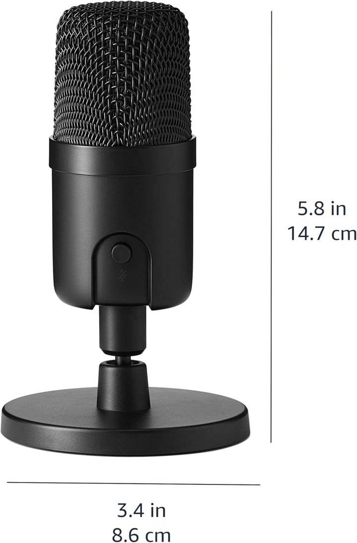 Amazon Basics Micrófono USB de condensador para transmisión, grabac...